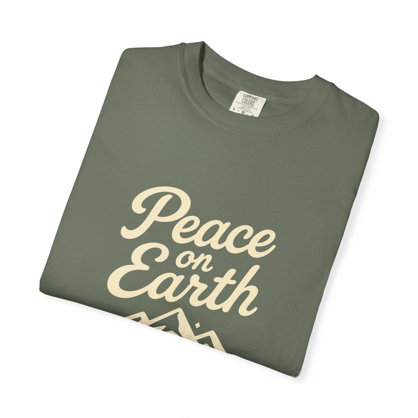 Peace on Earth - Beige Copy, Unisex Garment-Dyed T-Shirt, comfort T-Shirt