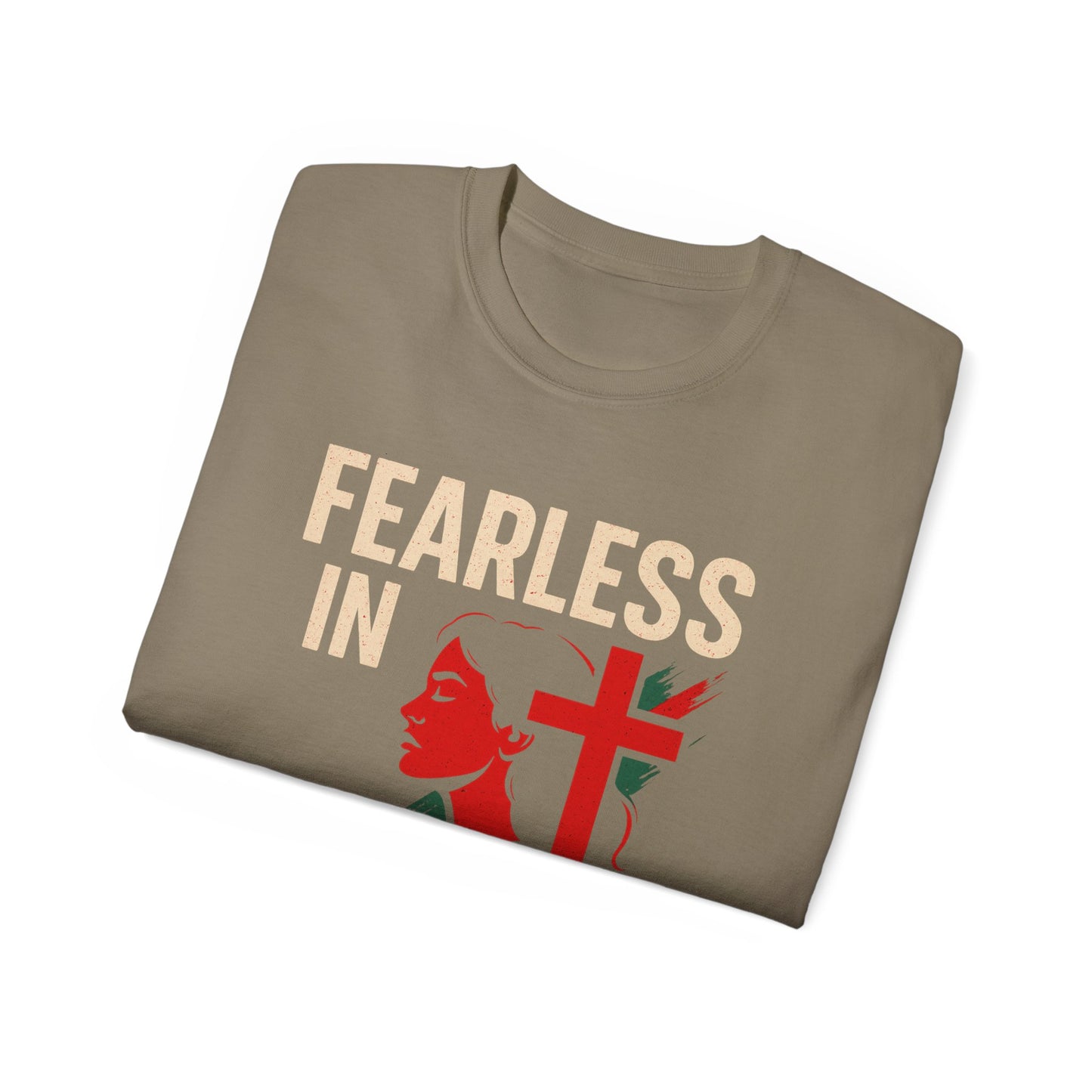 Fearless in Faith Tee, Inspirational T-Shirt, Gifts for Her, Christian Apparel, Faith-Based Wear, Unisex Cotton Tee