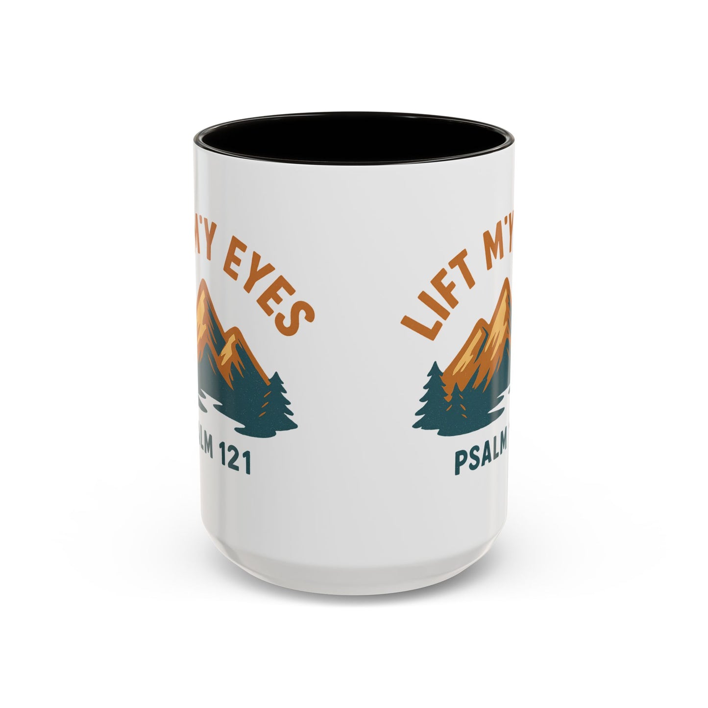 Christian Mountain Mug — "I Lift My Eyes" Psalm 121 Coffee Cup (11oz/15oz)