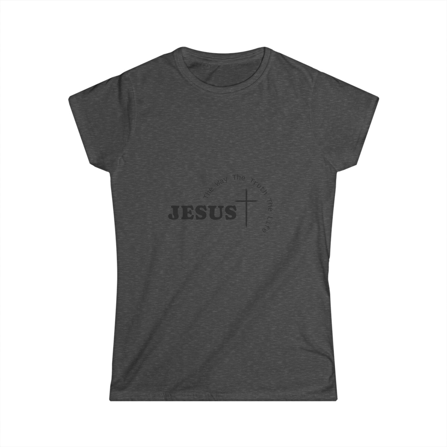 Women's Softstyle Cute Tee - Jesus, The Way, The Truth, The Life