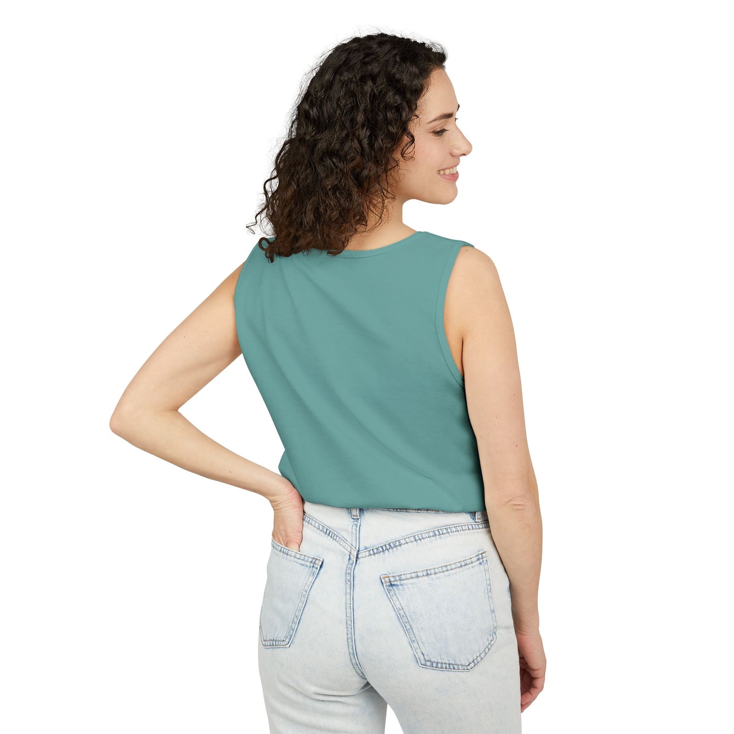 Unisex Garment- Cute Dyed Tank Top with Gray ChristLife logo