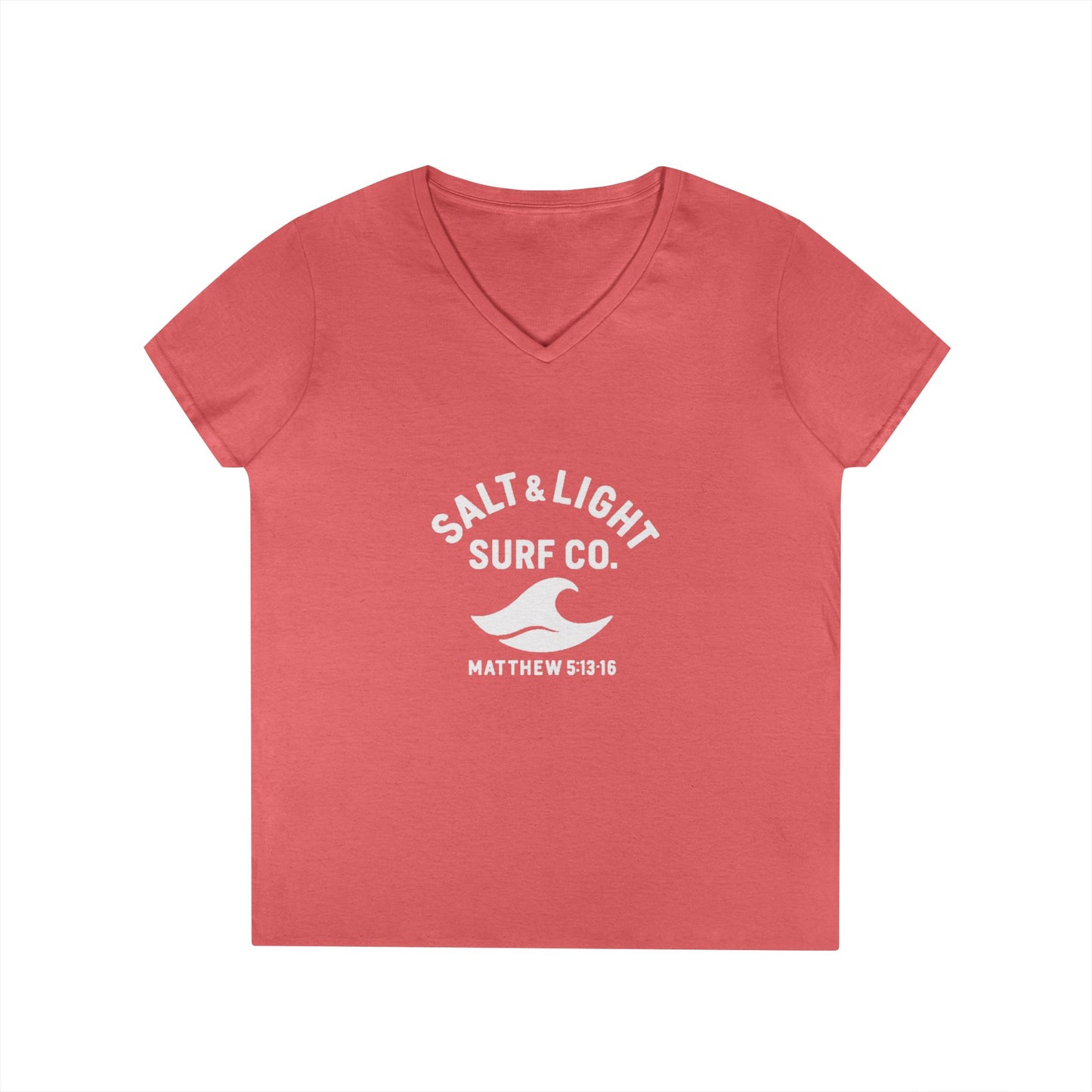 Salt and Light Surf Co/Faith Beach collection Ladies' V-Neck T-Shirt