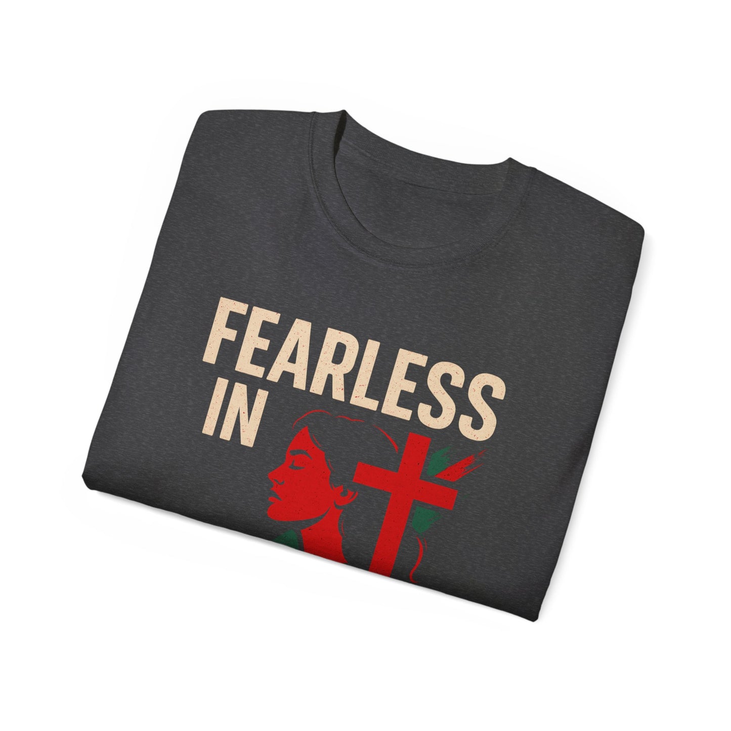 Fearless in Faith Tee, Inspirational T-Shirt, Gifts for Her, Christian Apparel, Faith-Based Wear, Unisex Cotton Tee