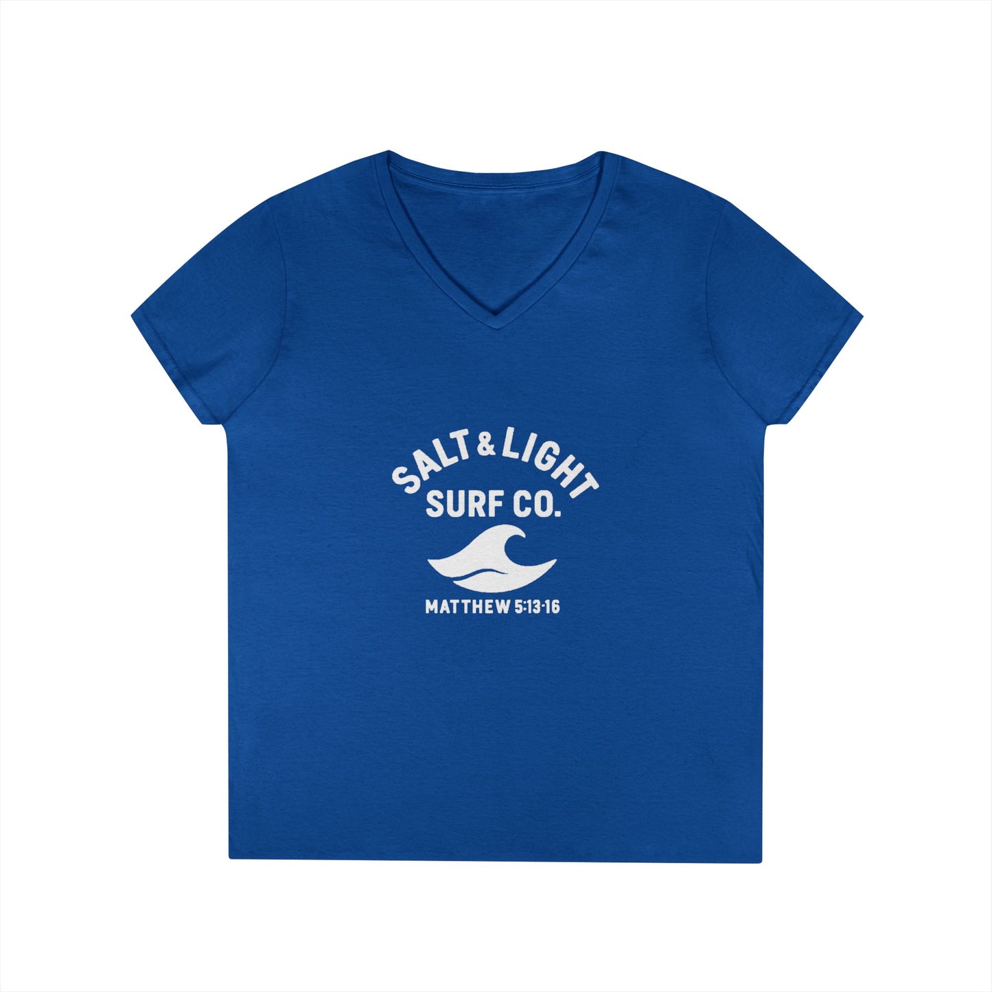 Salt and Light Surf Co/Faith Beach collection Ladies' V-Neck T-Shirt