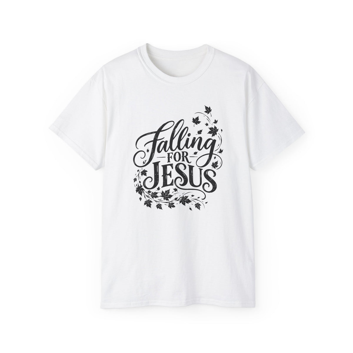 Falling for Jesus T‑Shirt — Faith‑Inspired Christian Tee with Autumn Leaf Design