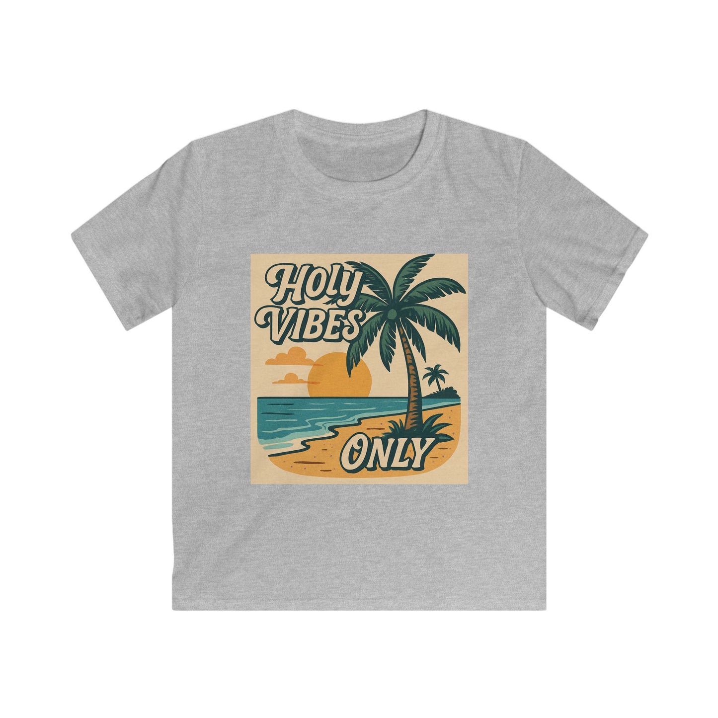 Beach Vibes Kids Tee, Holy Vibes Only, Summer Outing, Gifts for Kids, Tropical Holiday Shirt, Fun Vacation Apparel