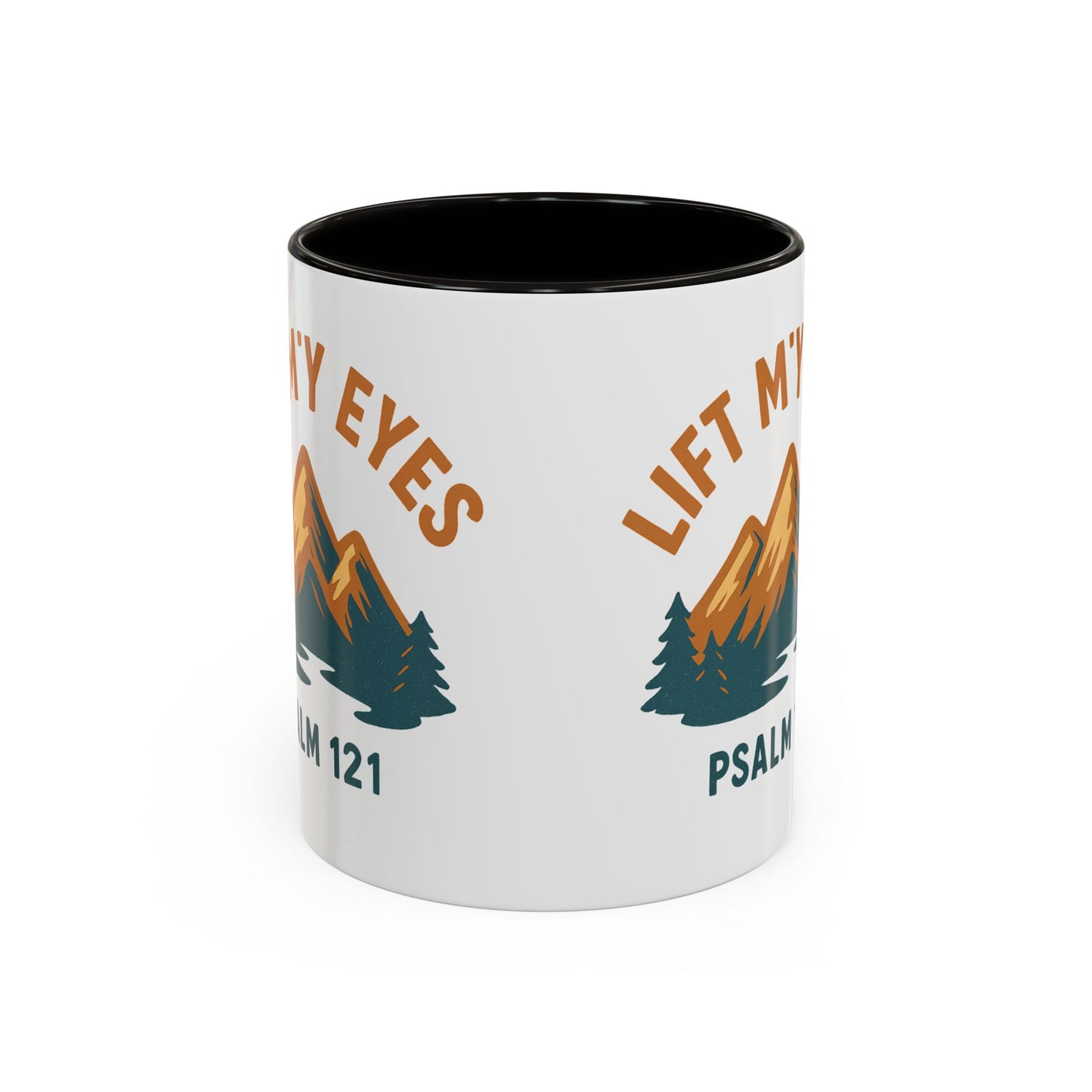 Christian Mountain Mug — "I Lift My Eyes" Psalm 121 Coffee Cup (11oz/15oz)