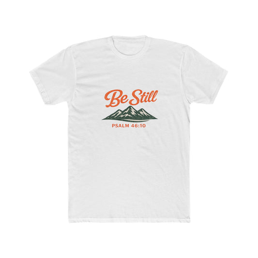 Be Still Psalm 46:10 Vintage Ink Wash T-Shirt — Mountain Christian Faith Tee - Unisex