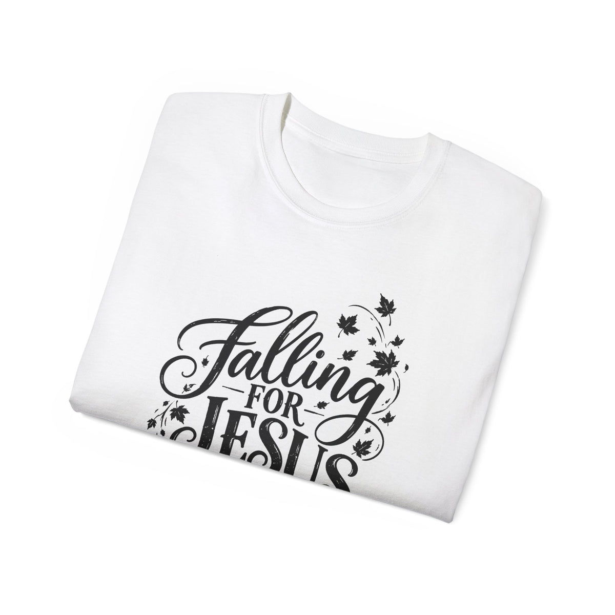 Falling for Jesus T‑Shirt — Faith‑Inspired Christian Tee with Autumn Leaf Design