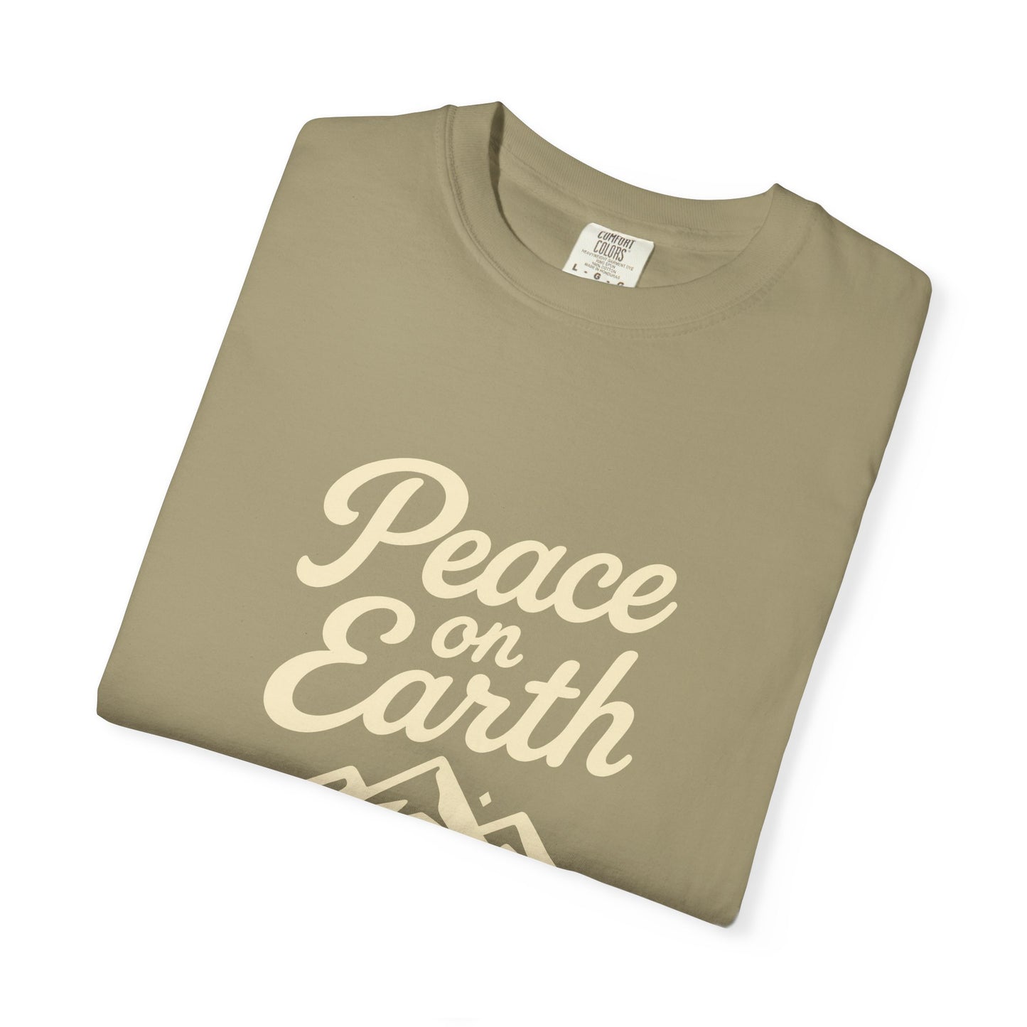Peace on Earth - Beige Copy, Unisex Garment-Dyed T-Shirt, comfort T-Shirt