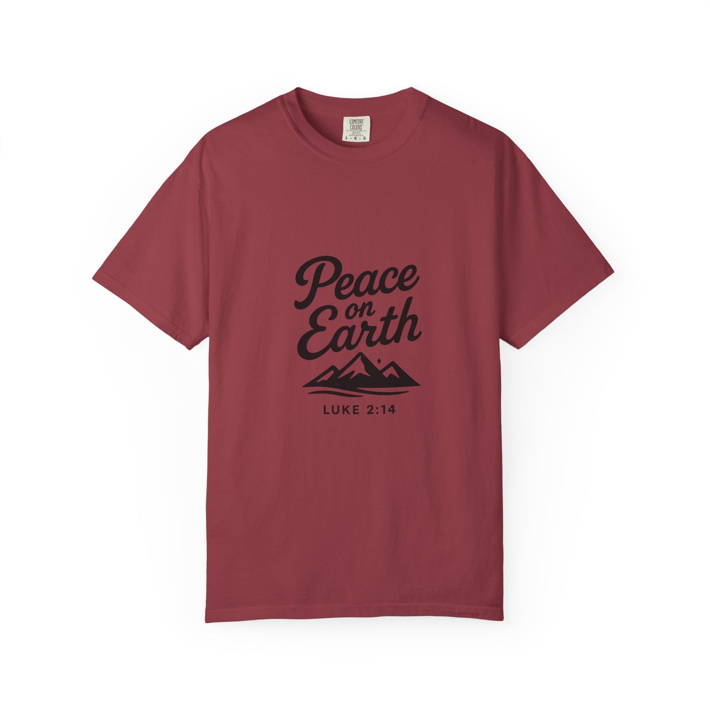 Peace on Earth Unisex T-shirt - Black Copy, Inspirational Graphic Tee for Nature Lovers, Christians, Faith