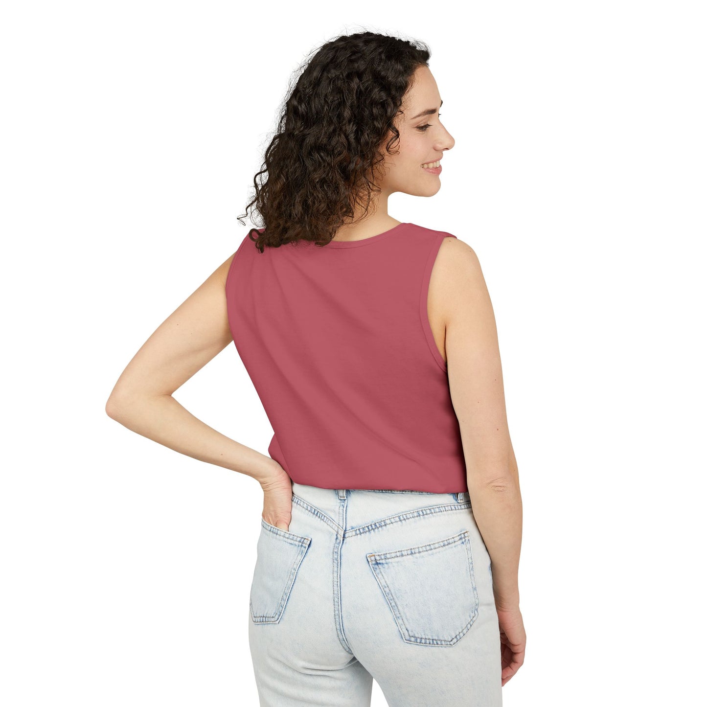 Unisex Garment- Cute Dyed Tank Top with Gray ChristLife logo