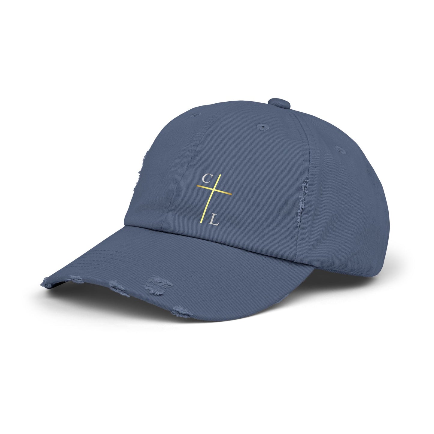 Unisex Distressed Cap with C/L Logo