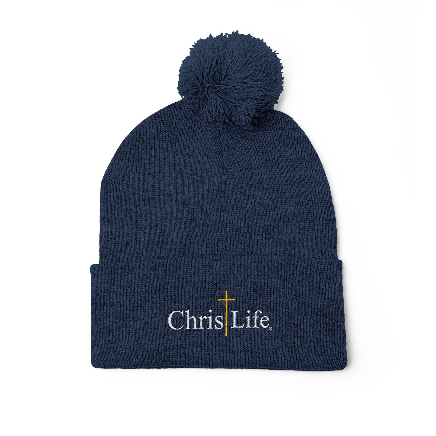 Cozy Embroidered Pom-Pom Knit Winter Beanie - ChristLife