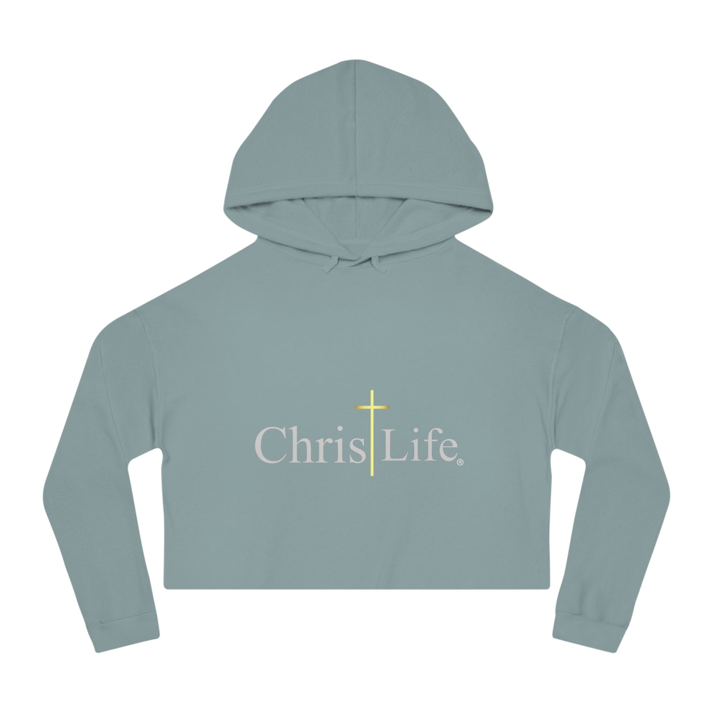 Women’s Chic and Silky Soft Cropped Hooded Sweatshirt with christlife copy
