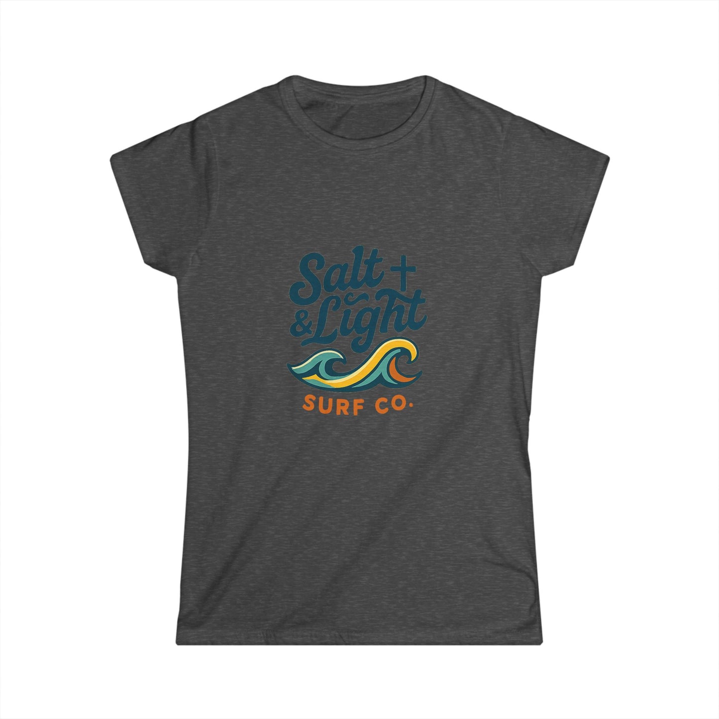 Salt & Light Surf Co. Women's Tee — Coastal Wave Graphic Shirt