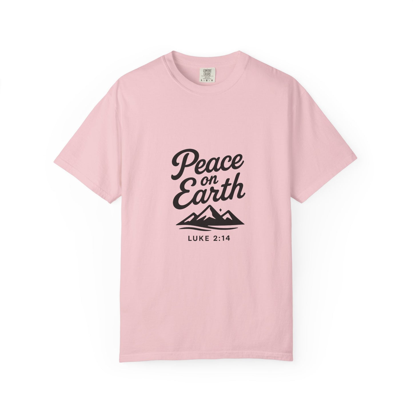 Peace on Earth Unisex T-shirt - Black Copy, Inspirational Graphic Tee for Nature Lovers, Christians, Faith
