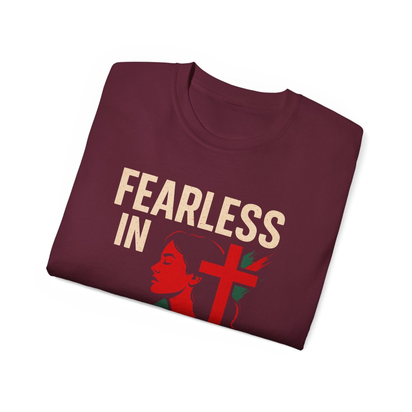 Fearless in Faith Tee, Inspirational T-Shirt, Gifts for Her, Christian Apparel, Faith-Based Wear, Unisex Cotton Tee
