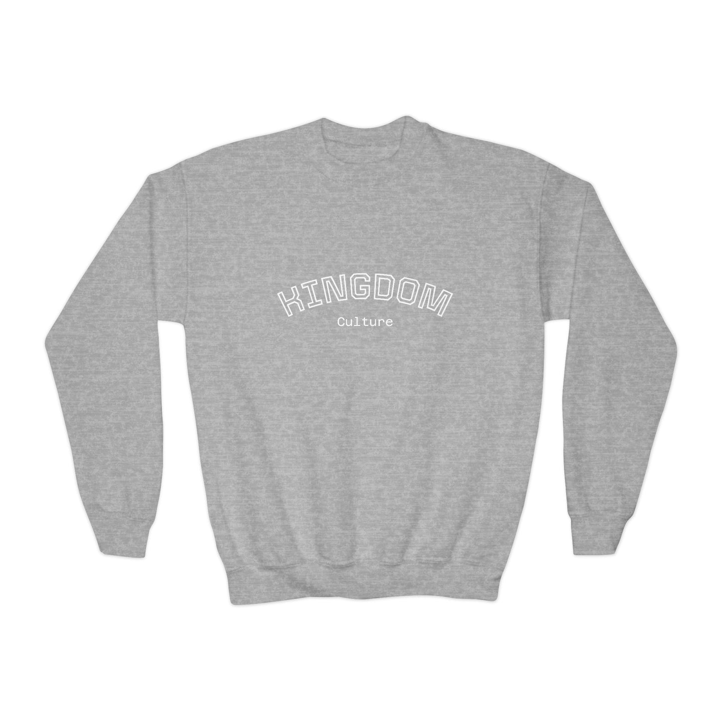 Youth Crewneck Sweatshirt - Cozy Kingdom Culture Pullover, Perfect for Kids & Teens, Great for Everyday Wear, Gifts, Casual Outfits