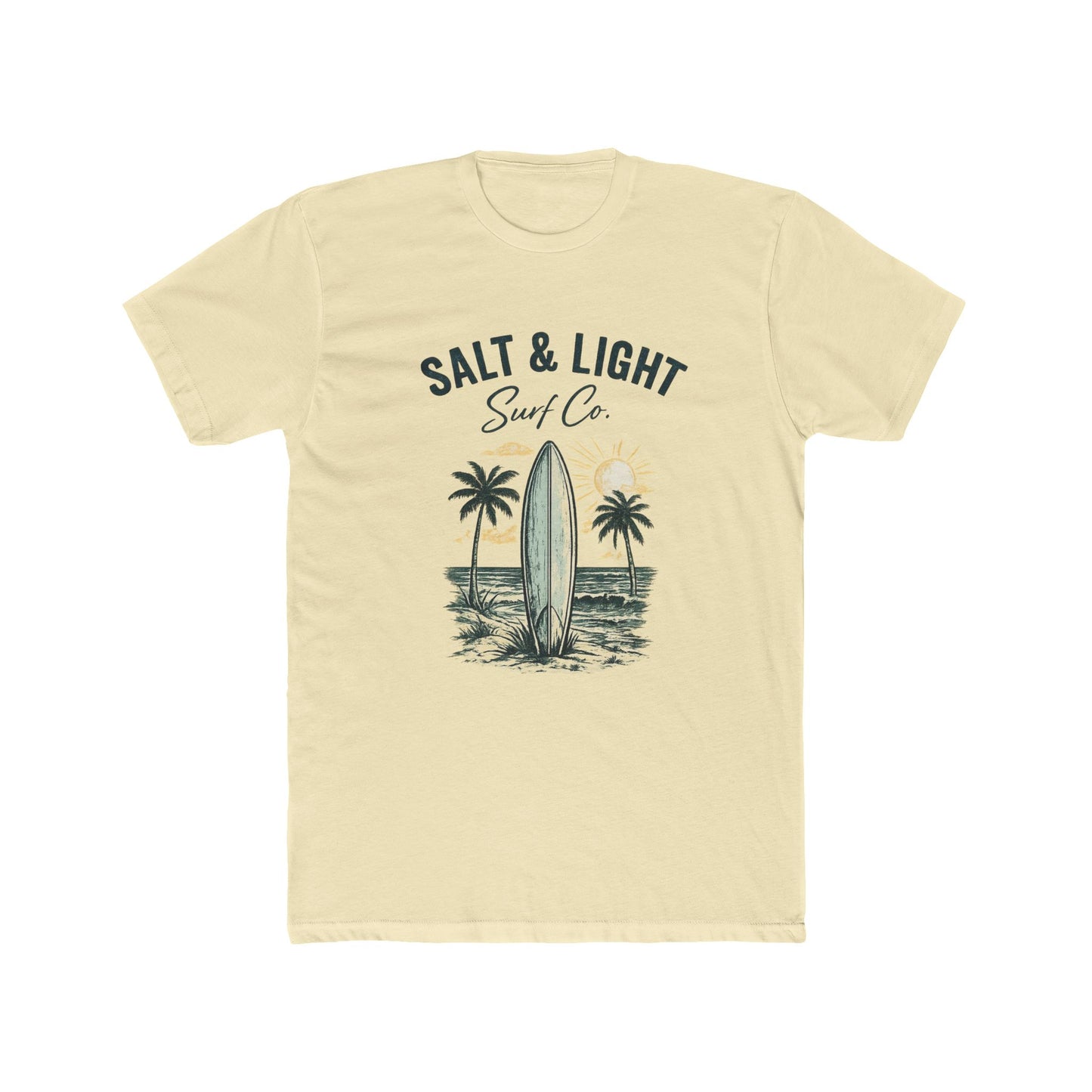 Surf Co. 'Salt & Light' Beach Tee — Vintage Surfboard Palm T-Shirt