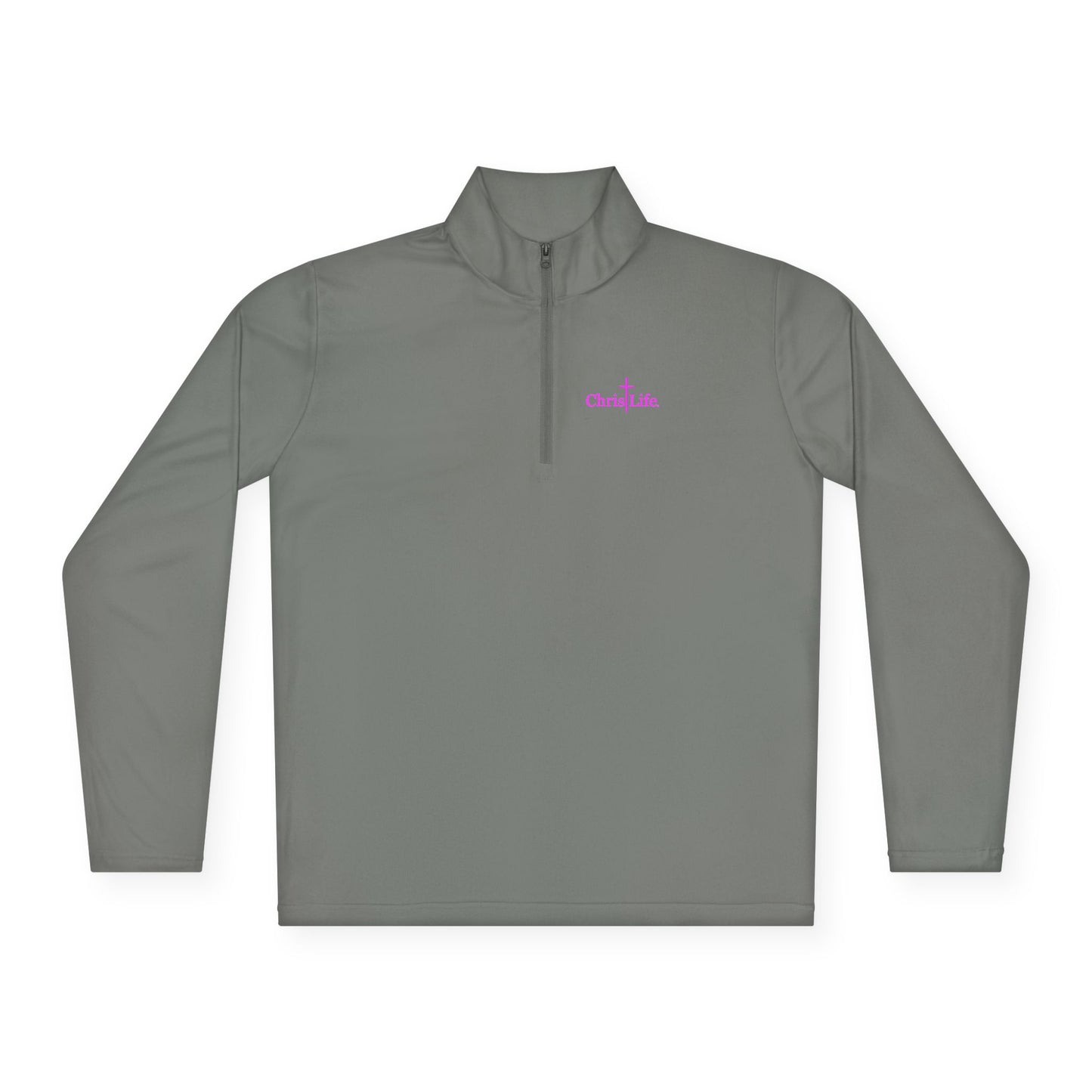 Unisex Quarter-Zip Pullover - Christlife Logo in Pink