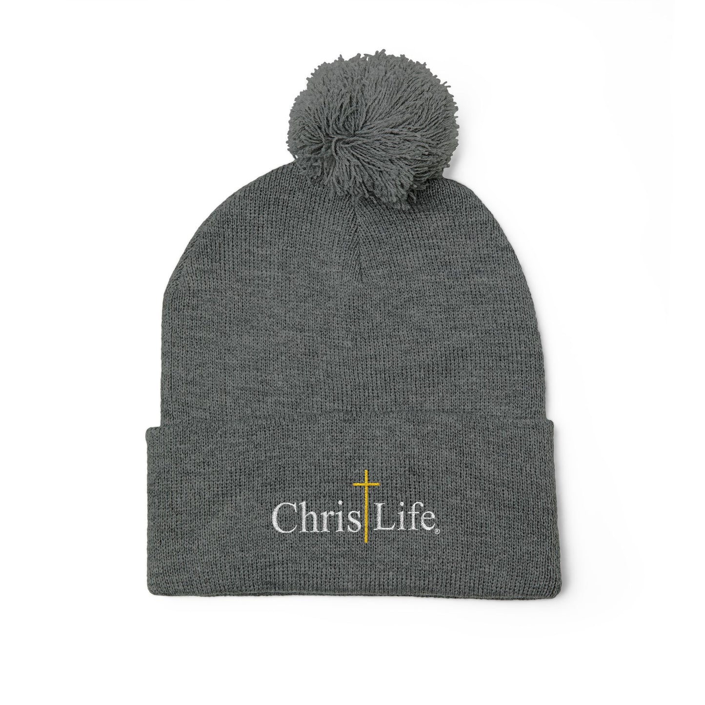 Cozy Embroidered Pom-Pom Knit Winter Beanie - ChristLife