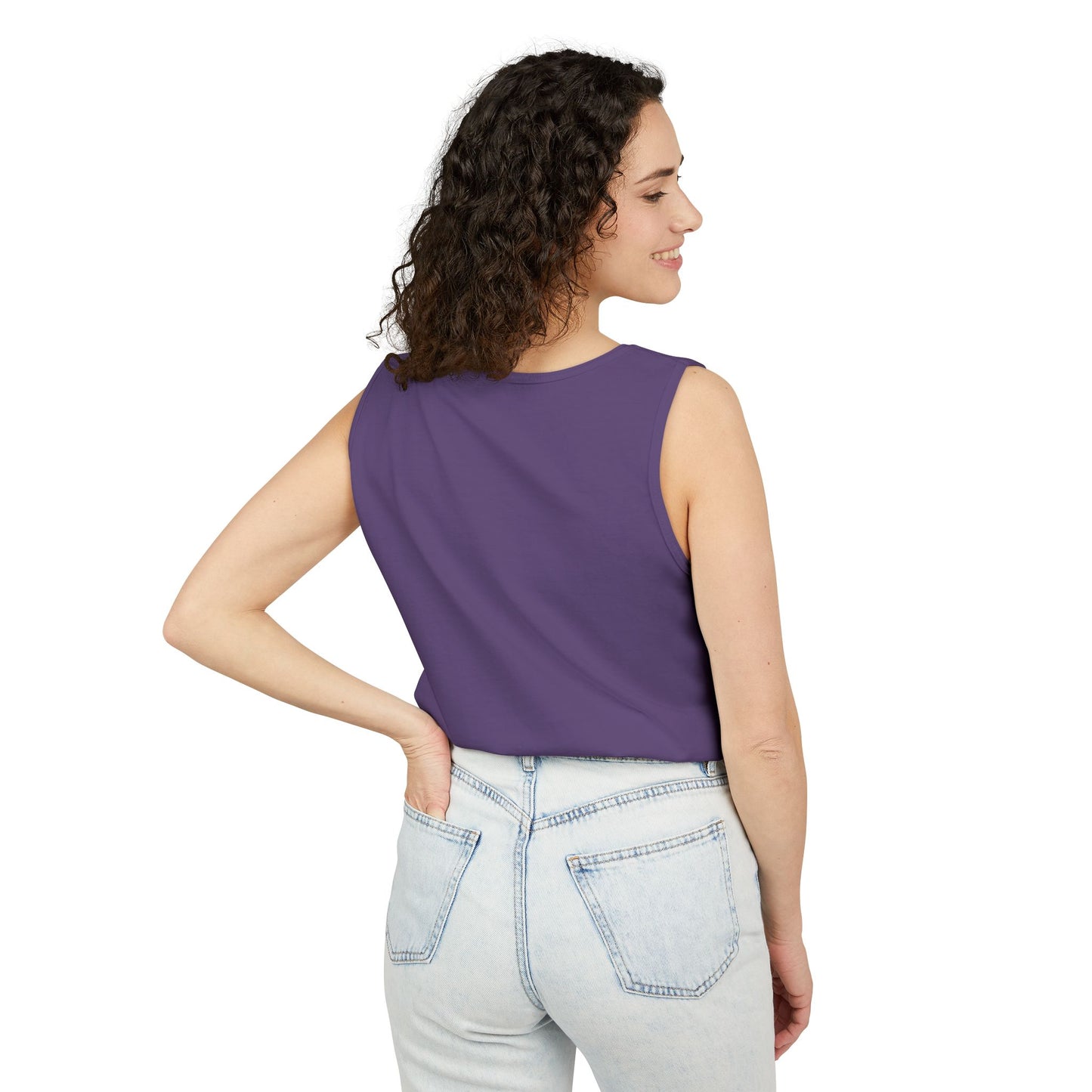 Unisex Garment- Cute Dyed Tank Top with Gray ChristLife logo