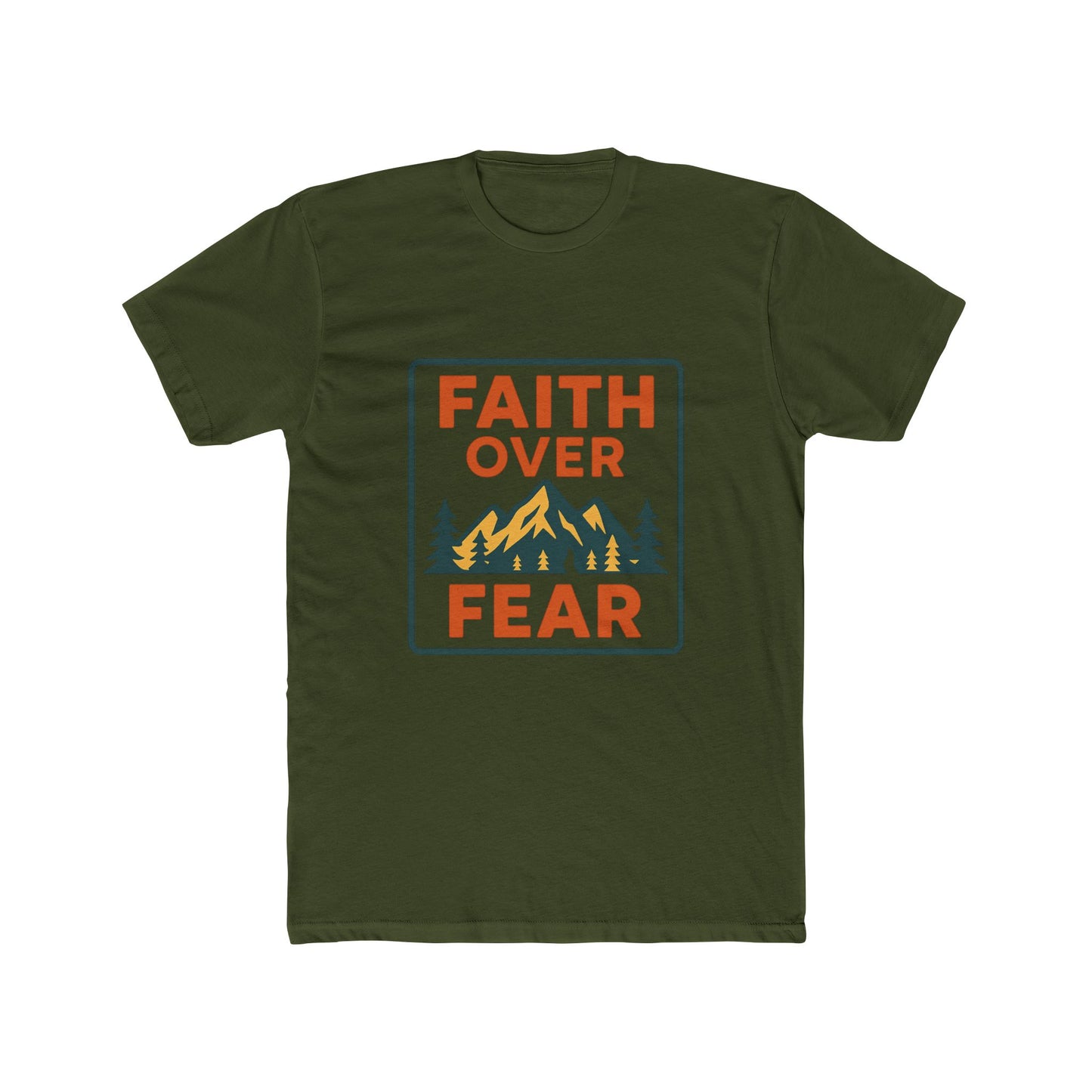 Faith Over Fear Graphic Tee — Outdoor Mountain Christian T-Shirt