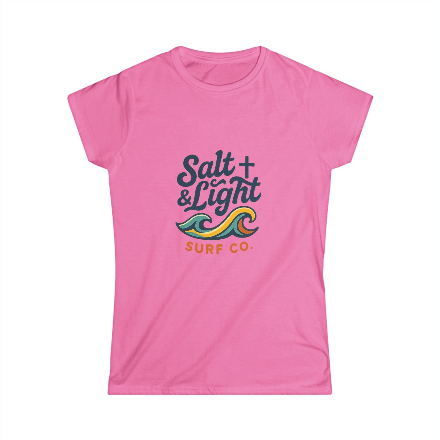 Salt & Light Surf Co. Women's Tee — Coastal Wave Graphic Shirt