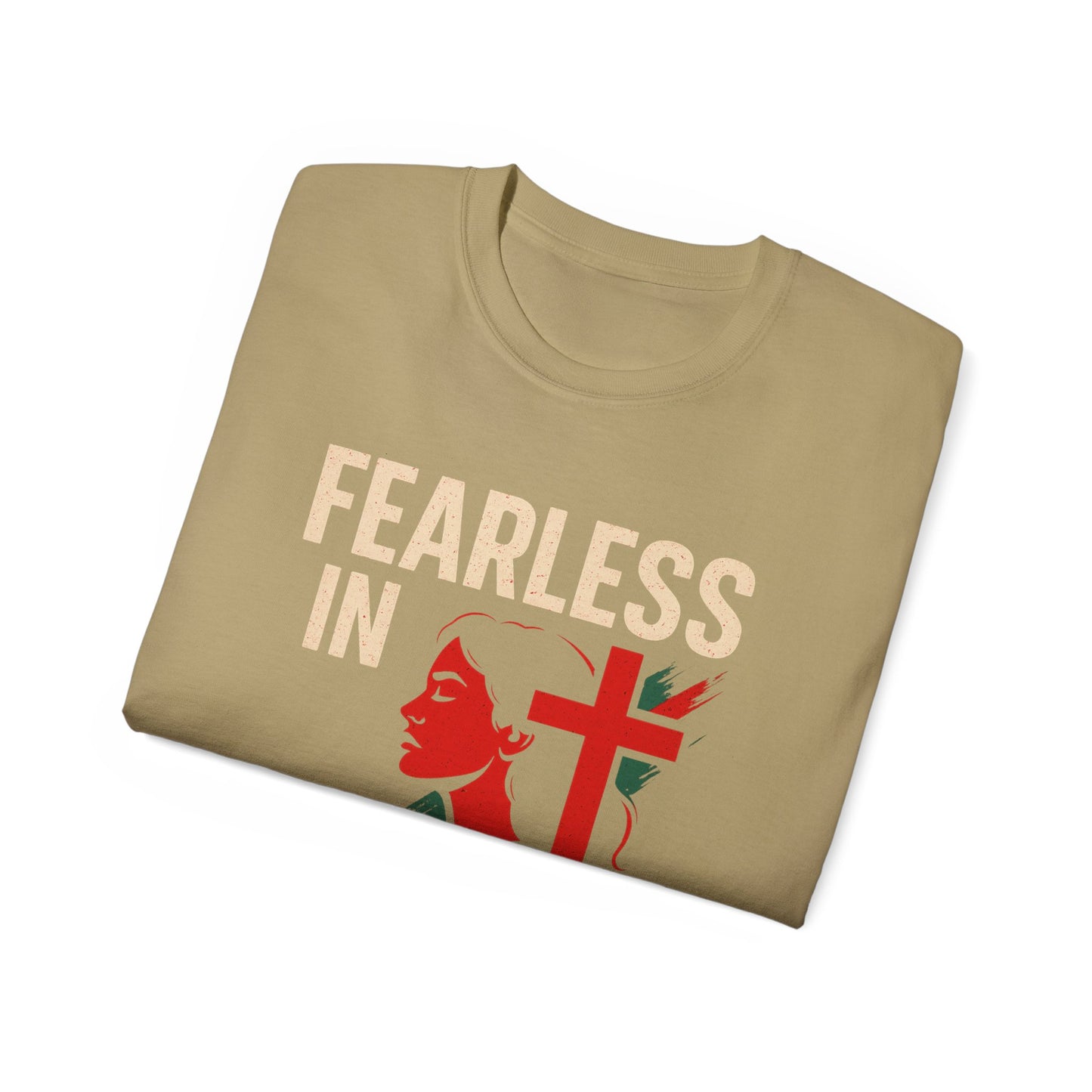 Fearless in Faith Tee, Inspirational T-Shirt, Gifts for Her, Christian Apparel, Faith-Based Wear, Unisex Cotton Tee