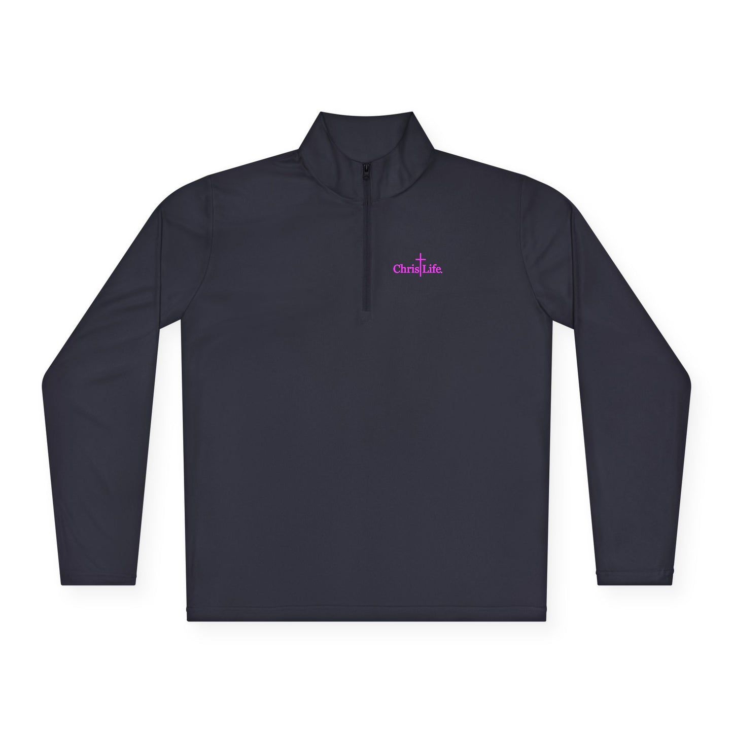 Unisex Quarter-Zip Pullover - Christlife Logo in Pink