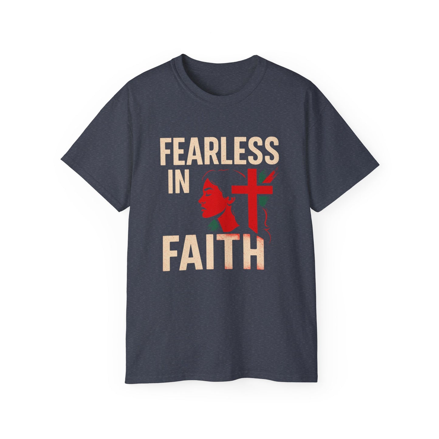 Fearless in Faith Tee, Inspirational T-Shirt, Gifts for Her, Christian Apparel, Faith-Based Wear, Unisex Cotton Tee
