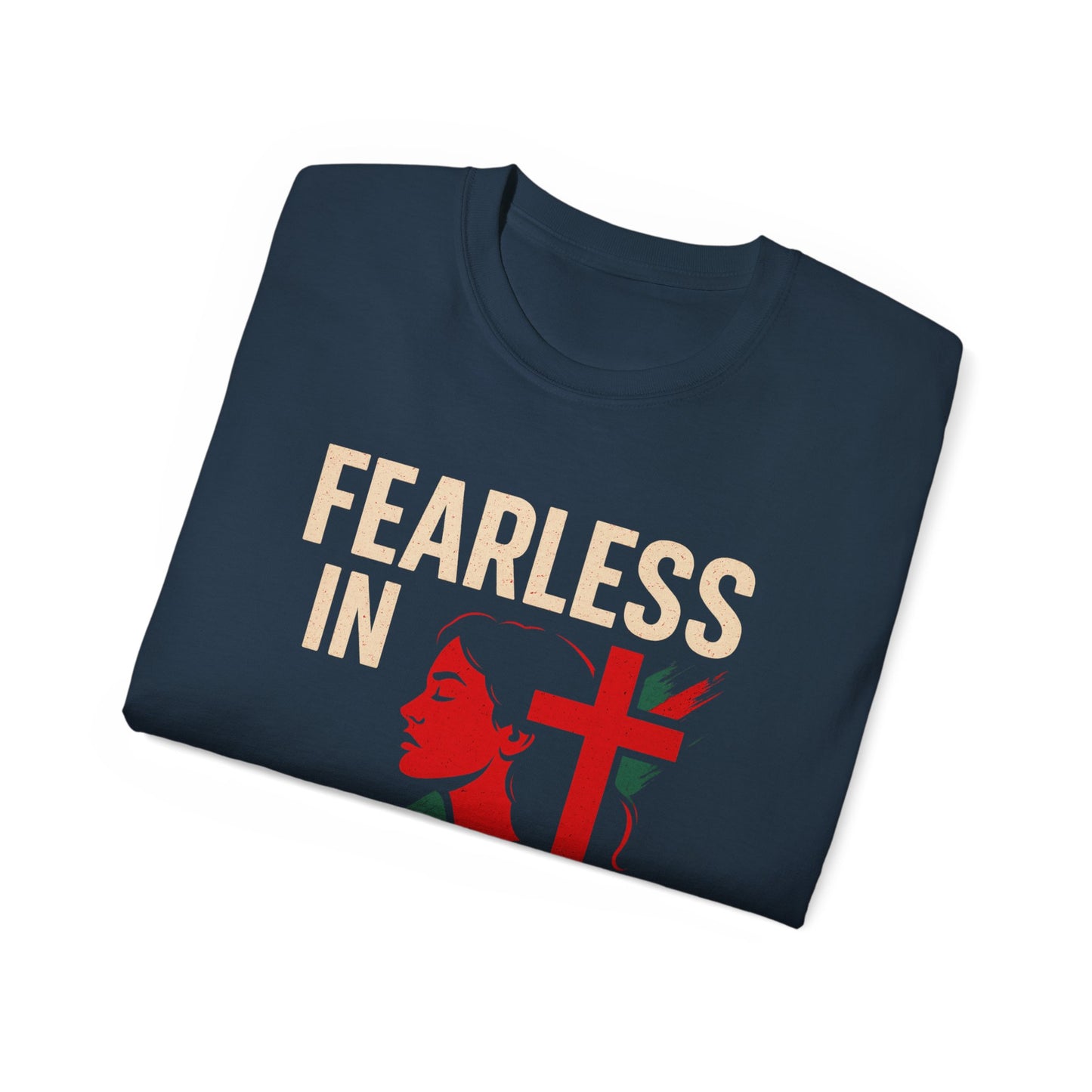 Fearless in Faith Tee, Inspirational T-Shirt, Gifts for Her, Christian Apparel, Faith-Based Wear, Unisex Cotton Tee