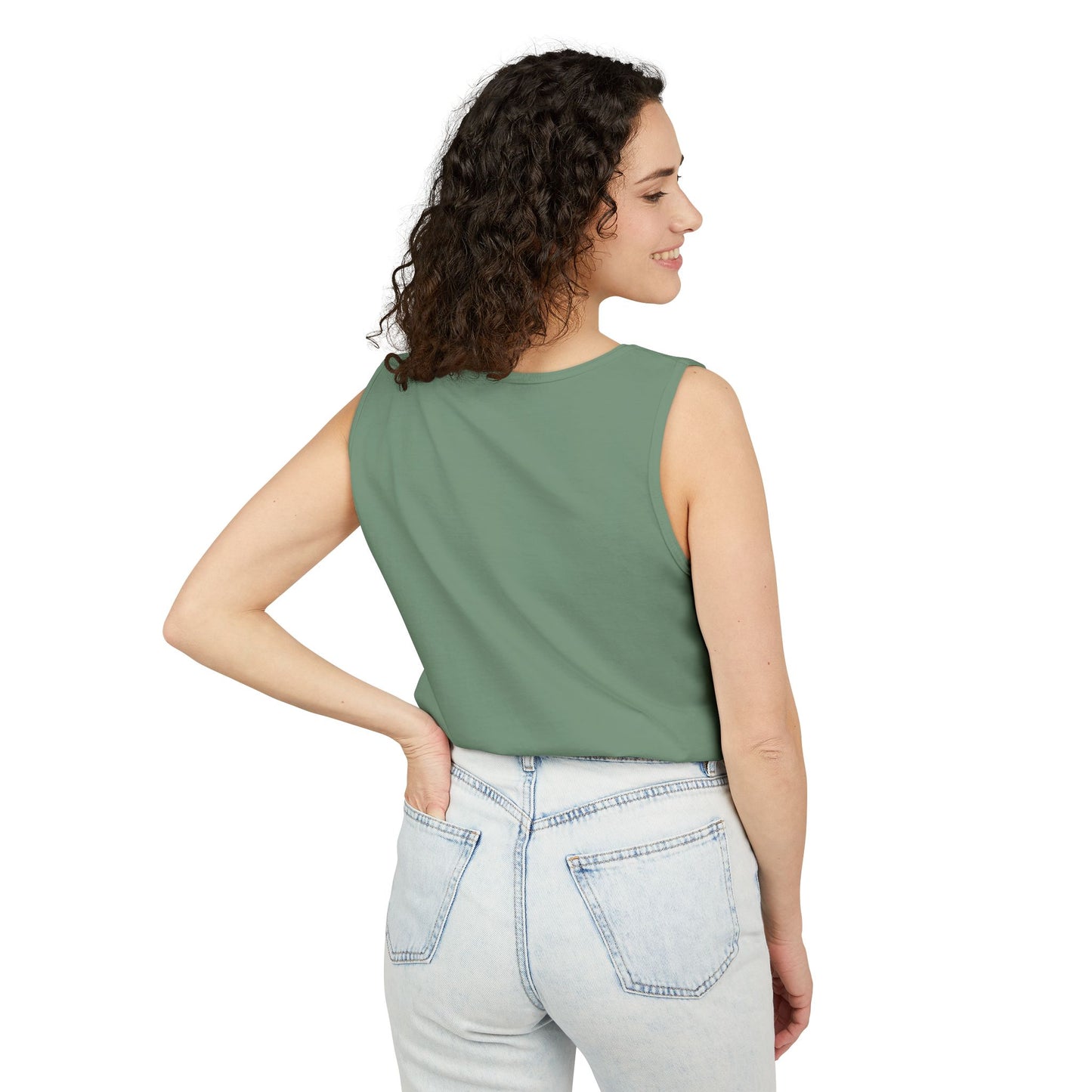 Unisex Garment- Cute Dyed Tank Top with Gray ChristLife logo