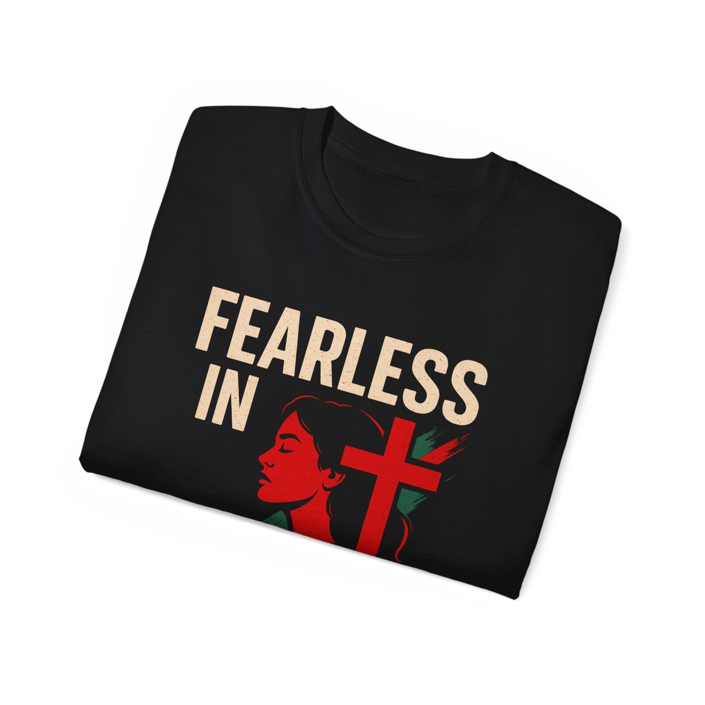 Fearless in Faith Tee, Inspirational T-Shirt, Gifts for Her, Christian Apparel, Faith-Based Wear, Unisex Cotton Tee