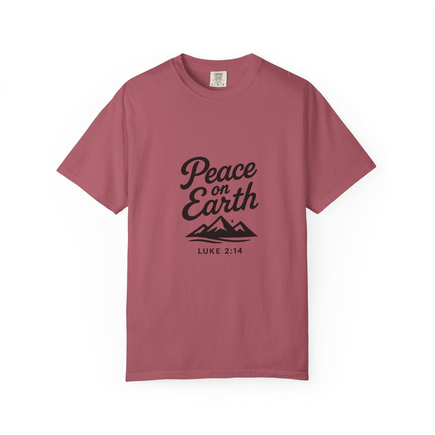 Peace on Earth Unisex T-shirt - Black Copy, Inspirational Graphic Tee for Nature Lovers, Christians, Faith