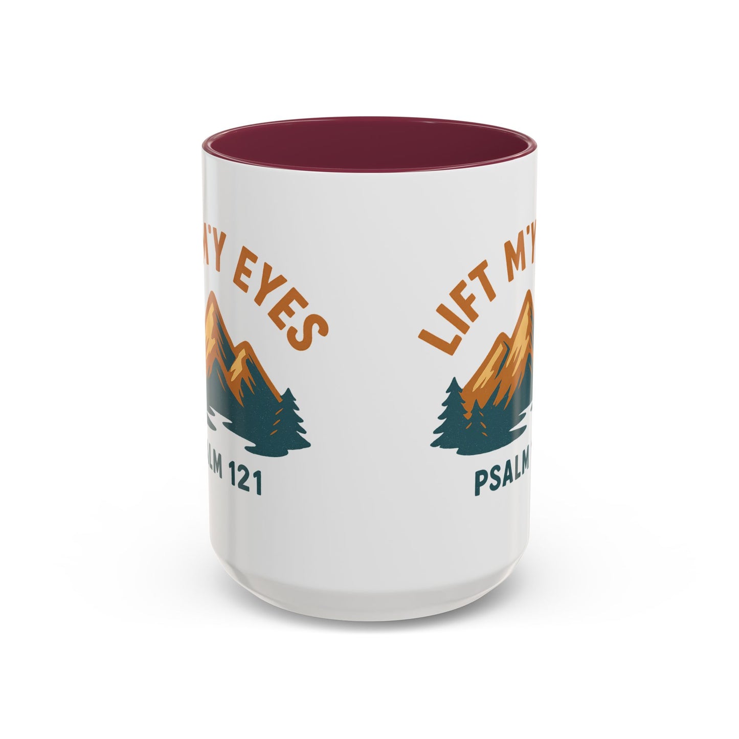 Christian Mountain Mug — "I Lift My Eyes" Psalm 121 Coffee Cup (11oz/15oz)