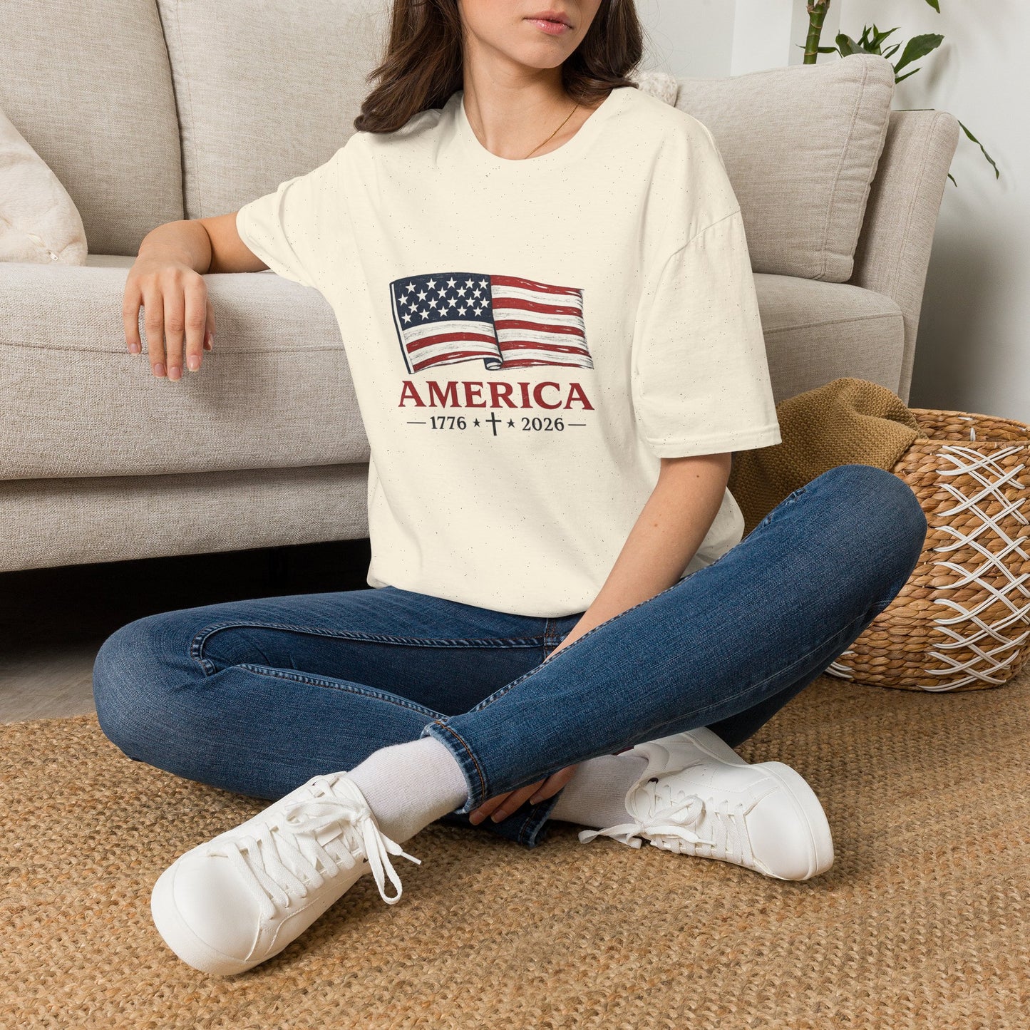 America 1776‑2026 Flag Graphic T-Shirt - Unisex