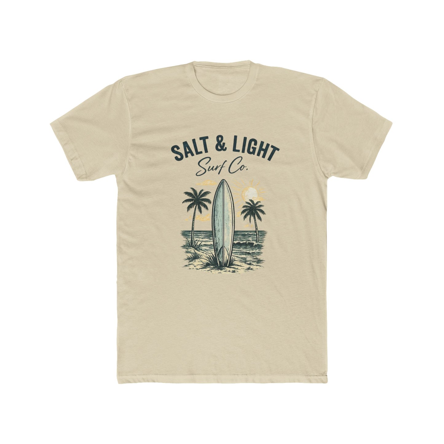 Surf Co. 'Salt & Light' Beach Tee — Vintage Surfboard Palm T-Shirt