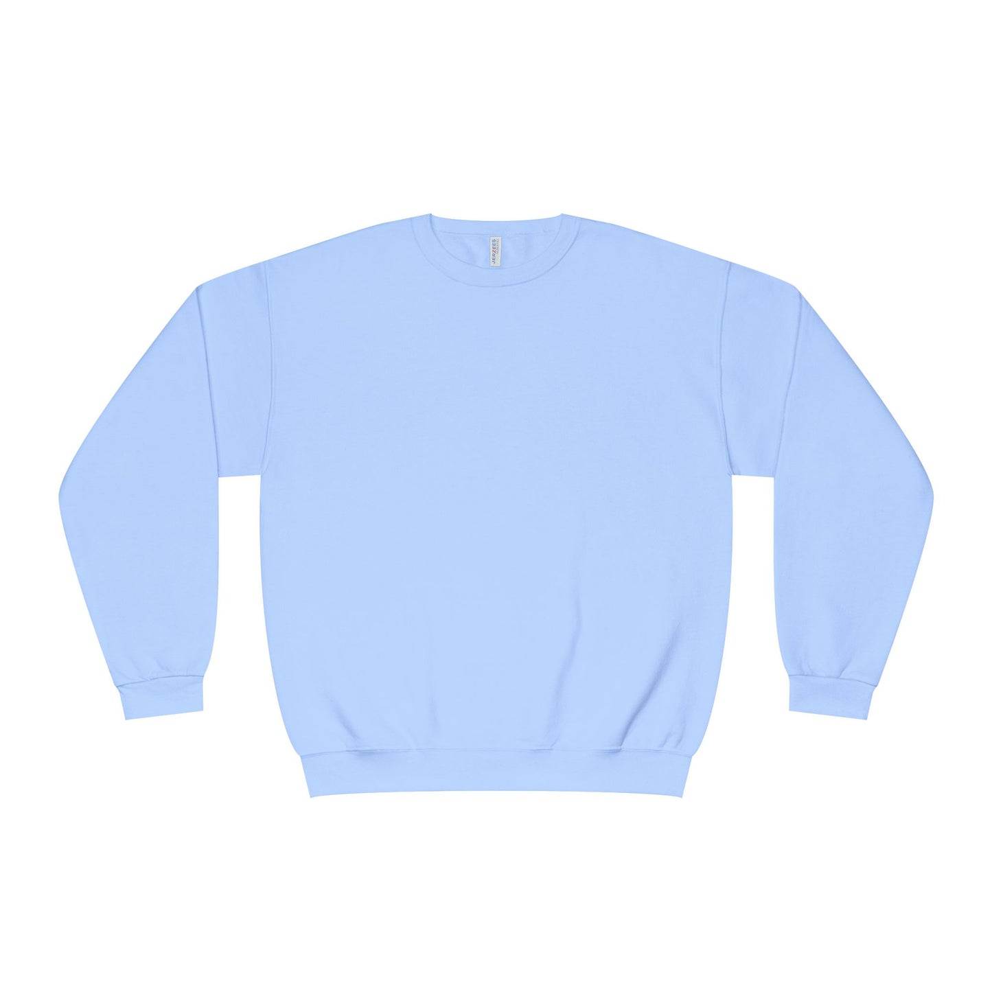 Surf Crewneck Sweatshirt — "Salt & Light" Beach Tan Surfboard Design on Backside