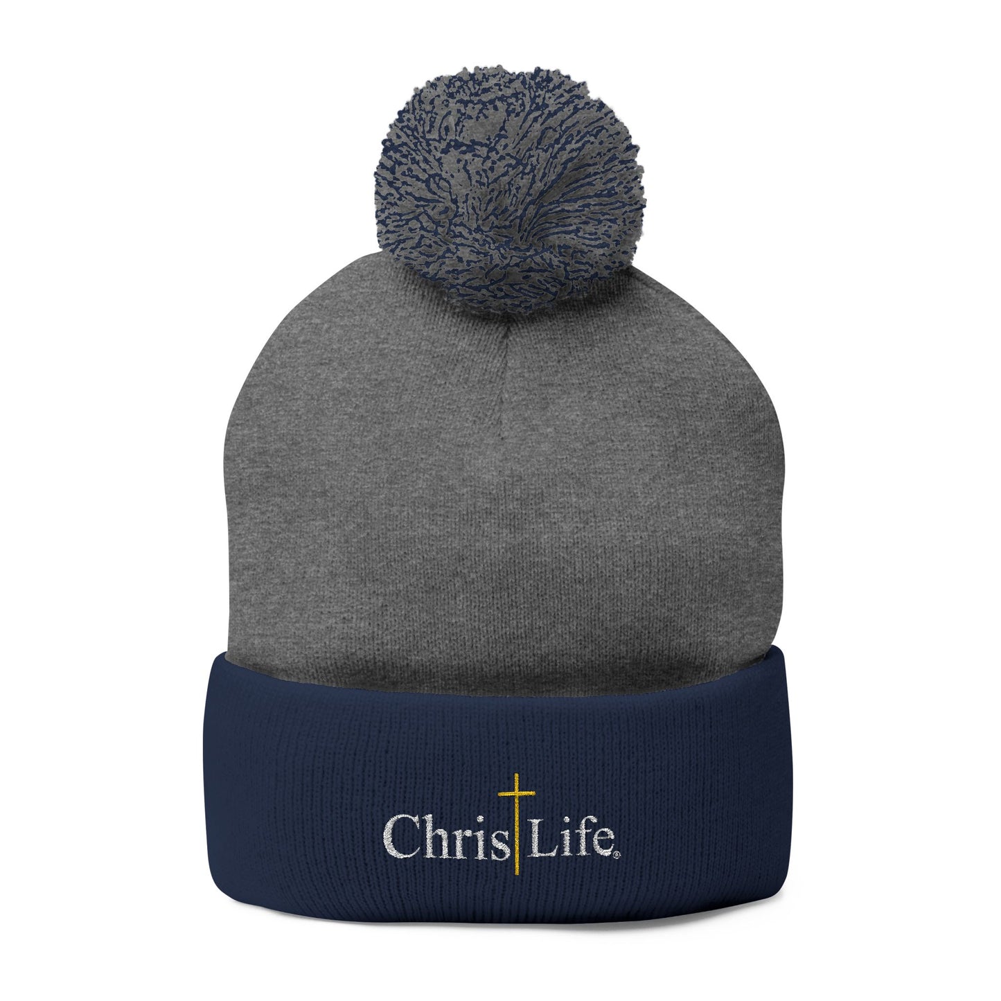 Cozy Embroidered Pom-Pom Knit Winter Beanie - ChristLife