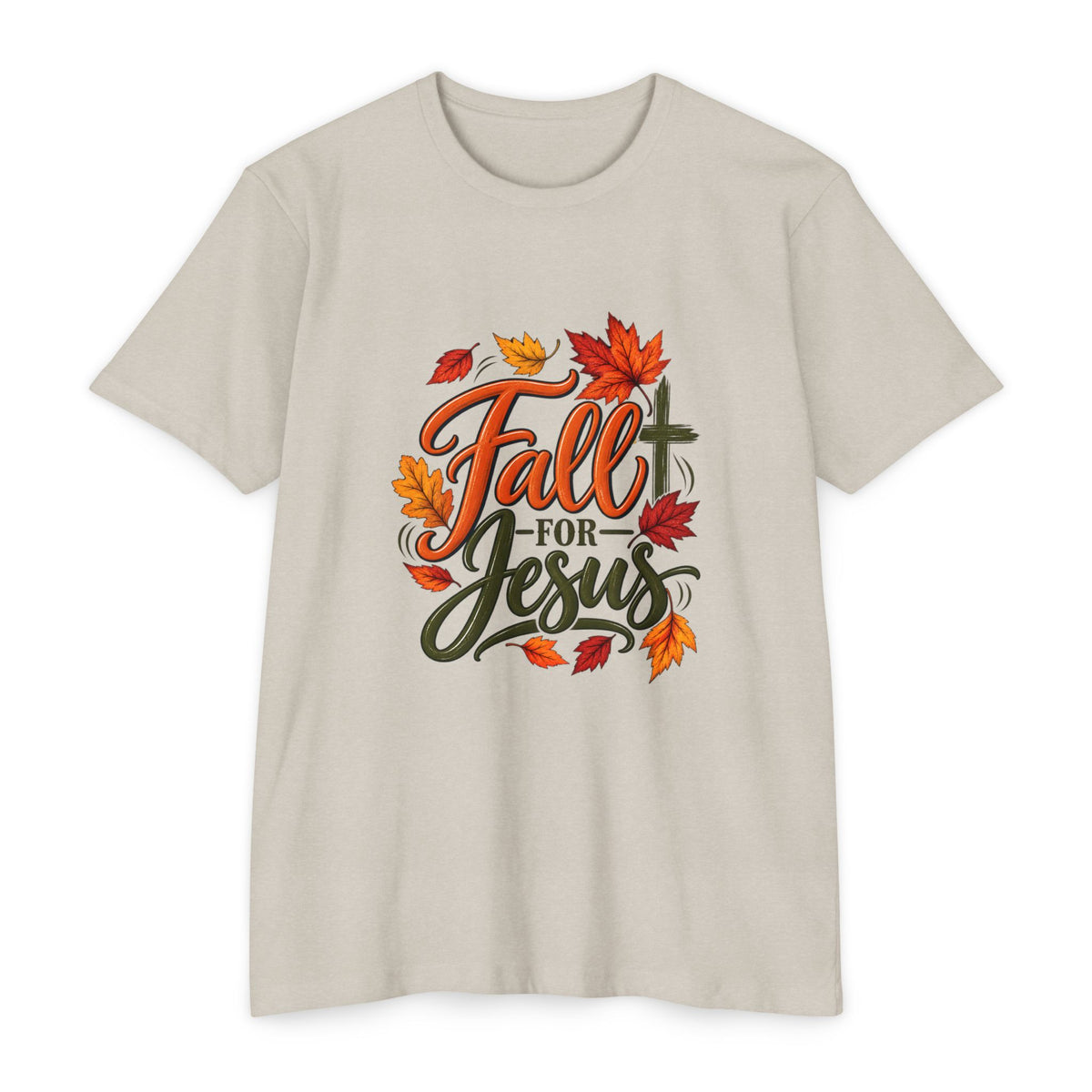 Fall for Jesus T-Shirt — Autumn Leaves Christian Tee