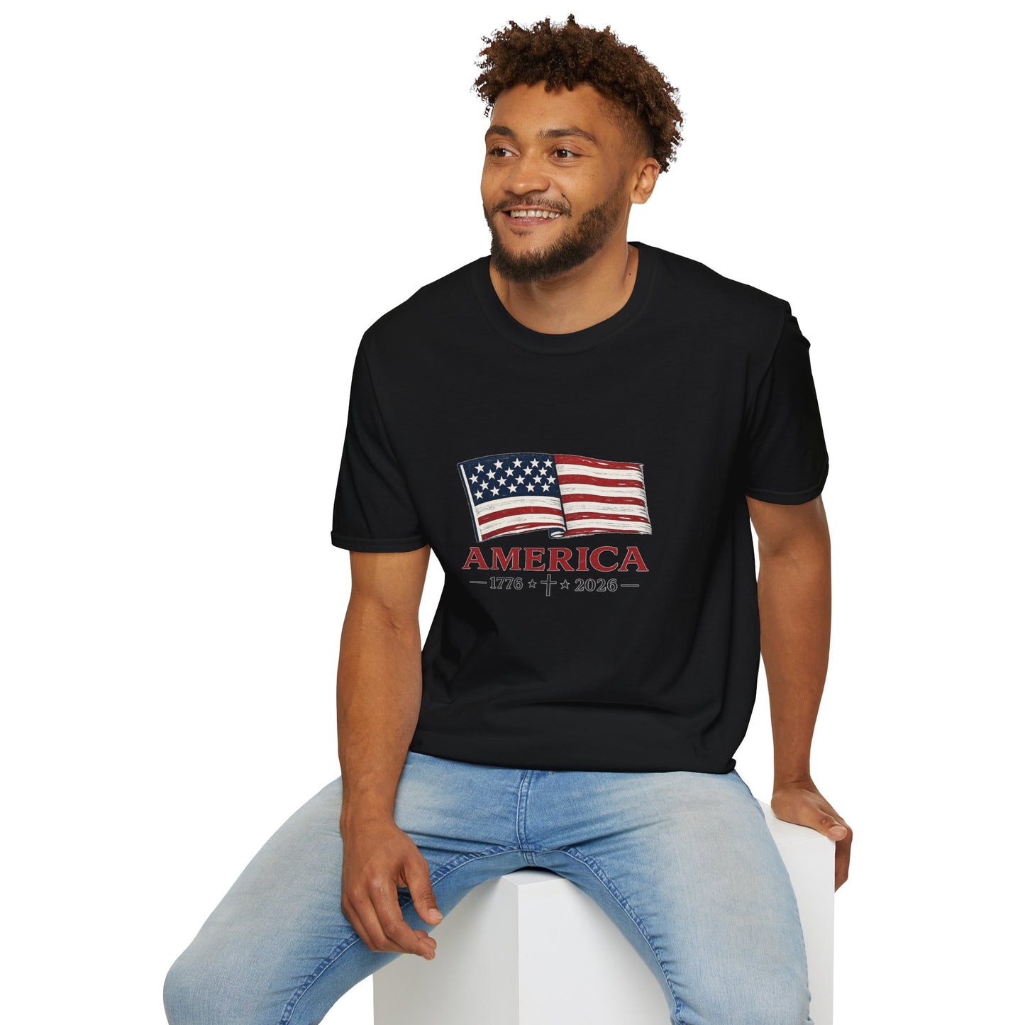 America 1776‑2026 Flag Graphic T-Shirt - Unisex