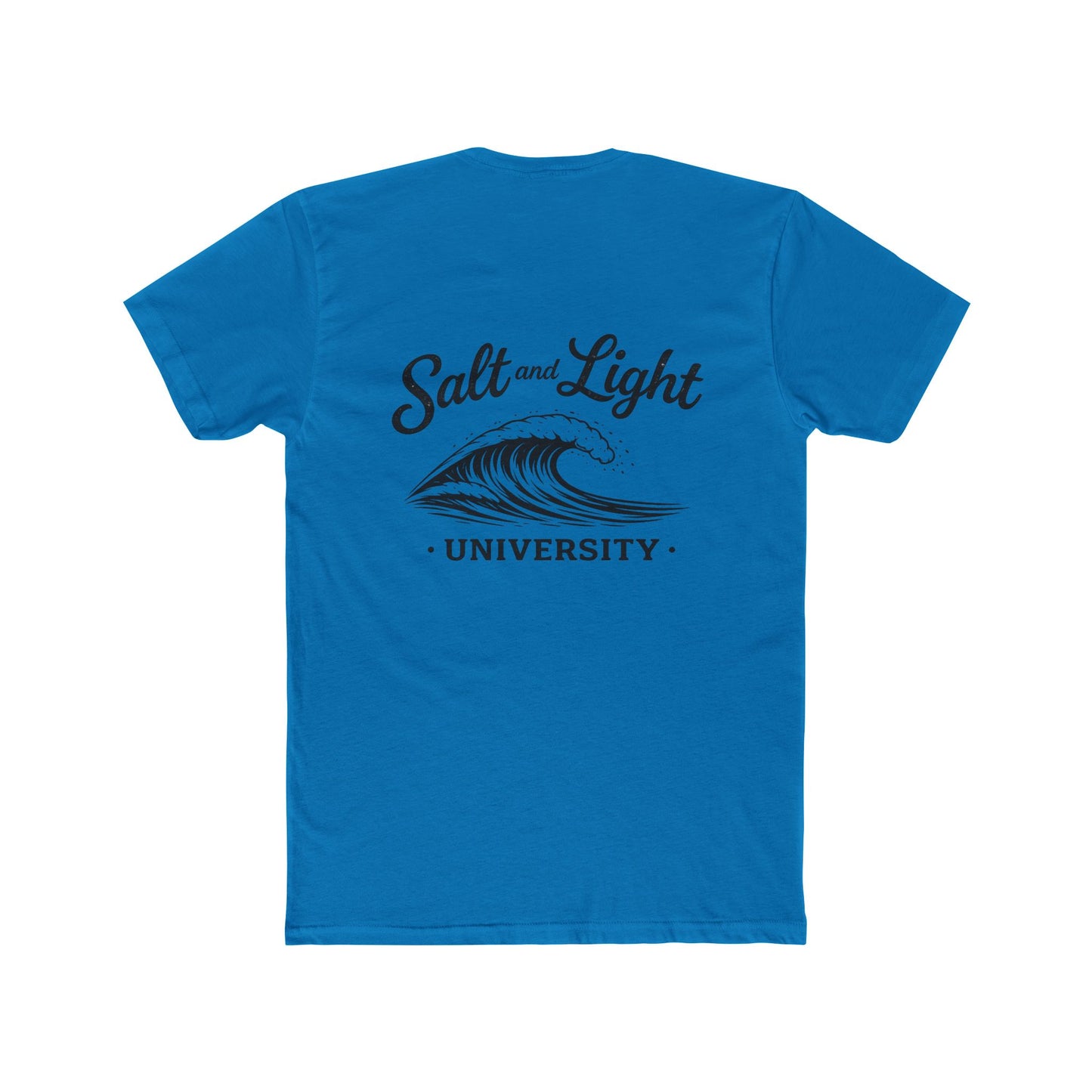 Salt and Light University T-Shirt — Vintage Coastal Wave Graphic on the back of shirt