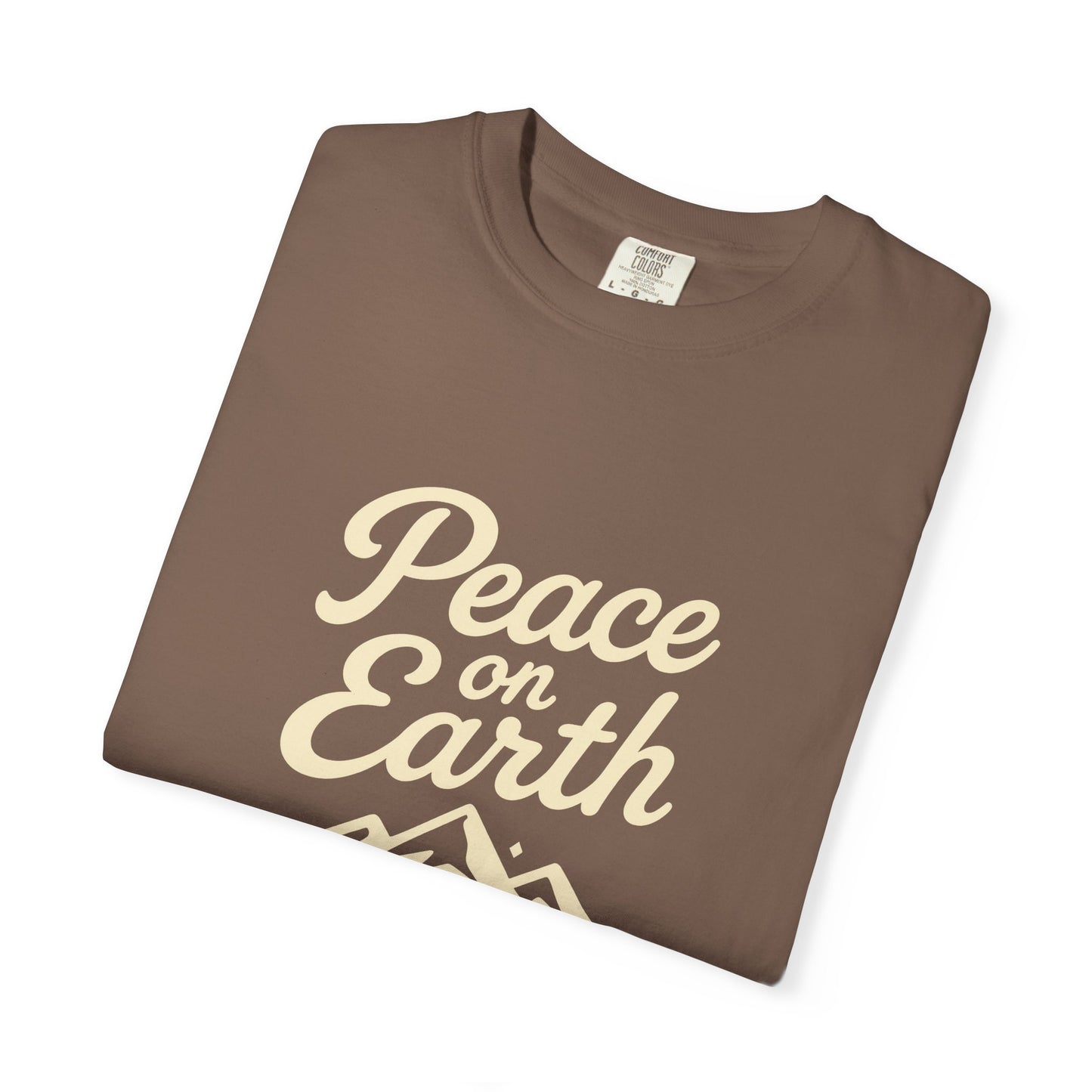 Peace on Earth - Beige Copy, Unisex Garment-Dyed T-Shirt, comfort T-Shirt