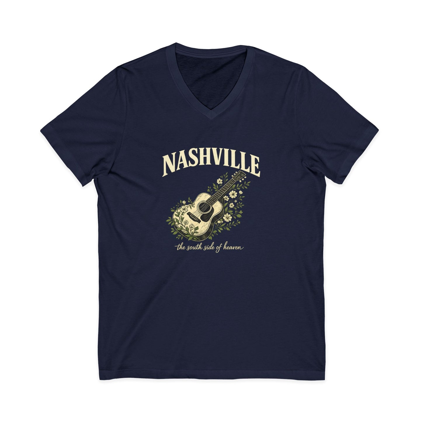 Nashville South Side Of Heaven - V-Neck Acoustic Music City Shirt