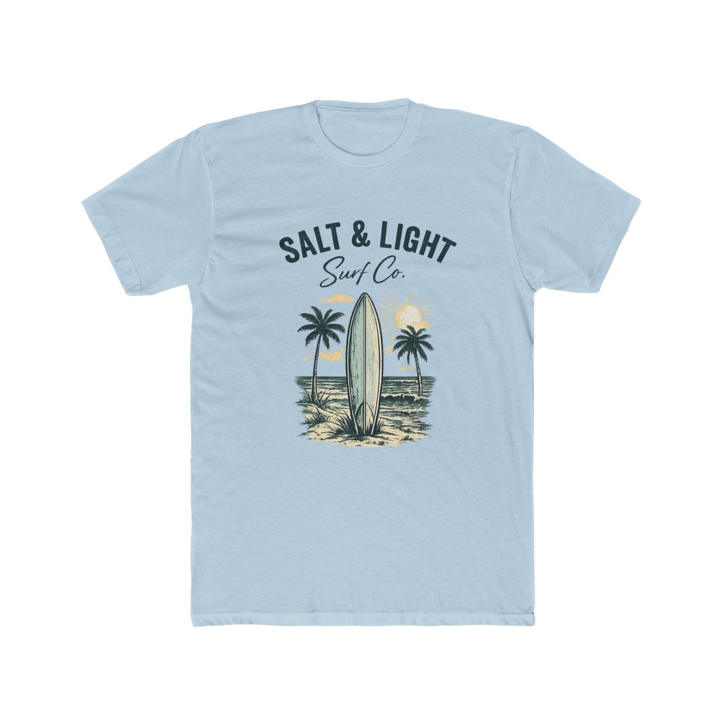 Surf Co. 'Salt & Light' Beach Tee — Vintage Surfboard Palm T-Shirt