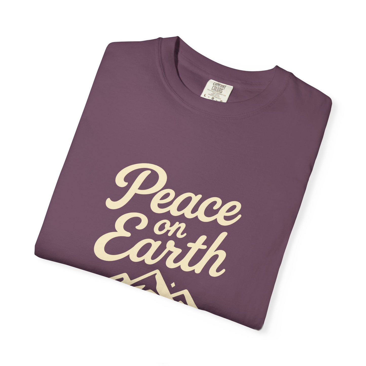 Peace on Earth - Beige Copy, Unisex Garment-Dyed T-Shirt, comfort T-Shirt