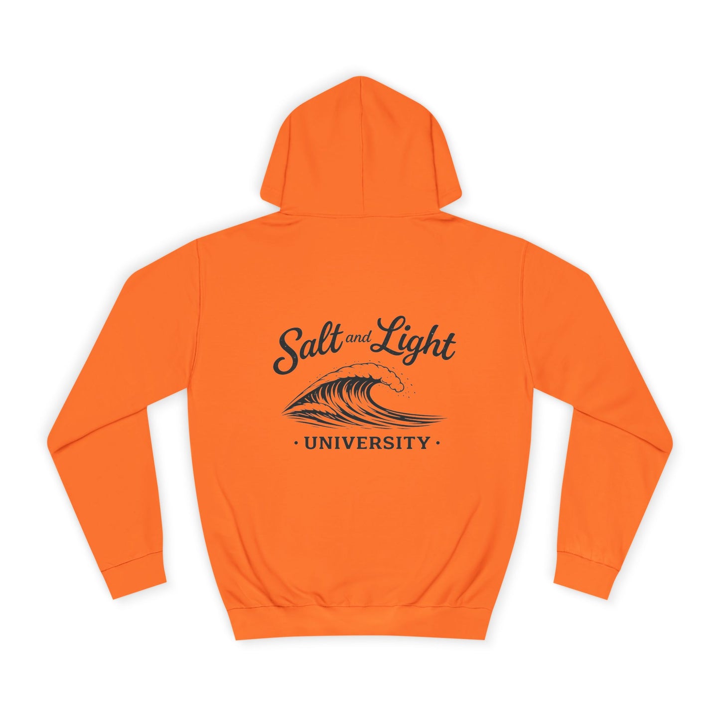 College Hoodie — "Salt and Light University" Vintage Wave Graphic